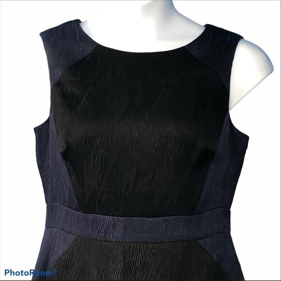 Adrianna Papell Jacquard Colorblock Sleeveless Textured Sheath MIDI Dress NWT - Picture 7 of 16